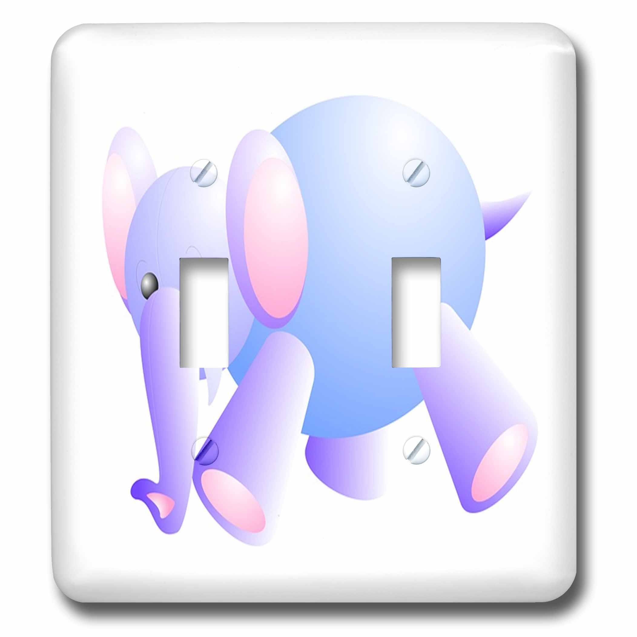 Interrupteur éléphant 3D Rose lsp_234500_2 pour une chambre d'enfant magique et colorée