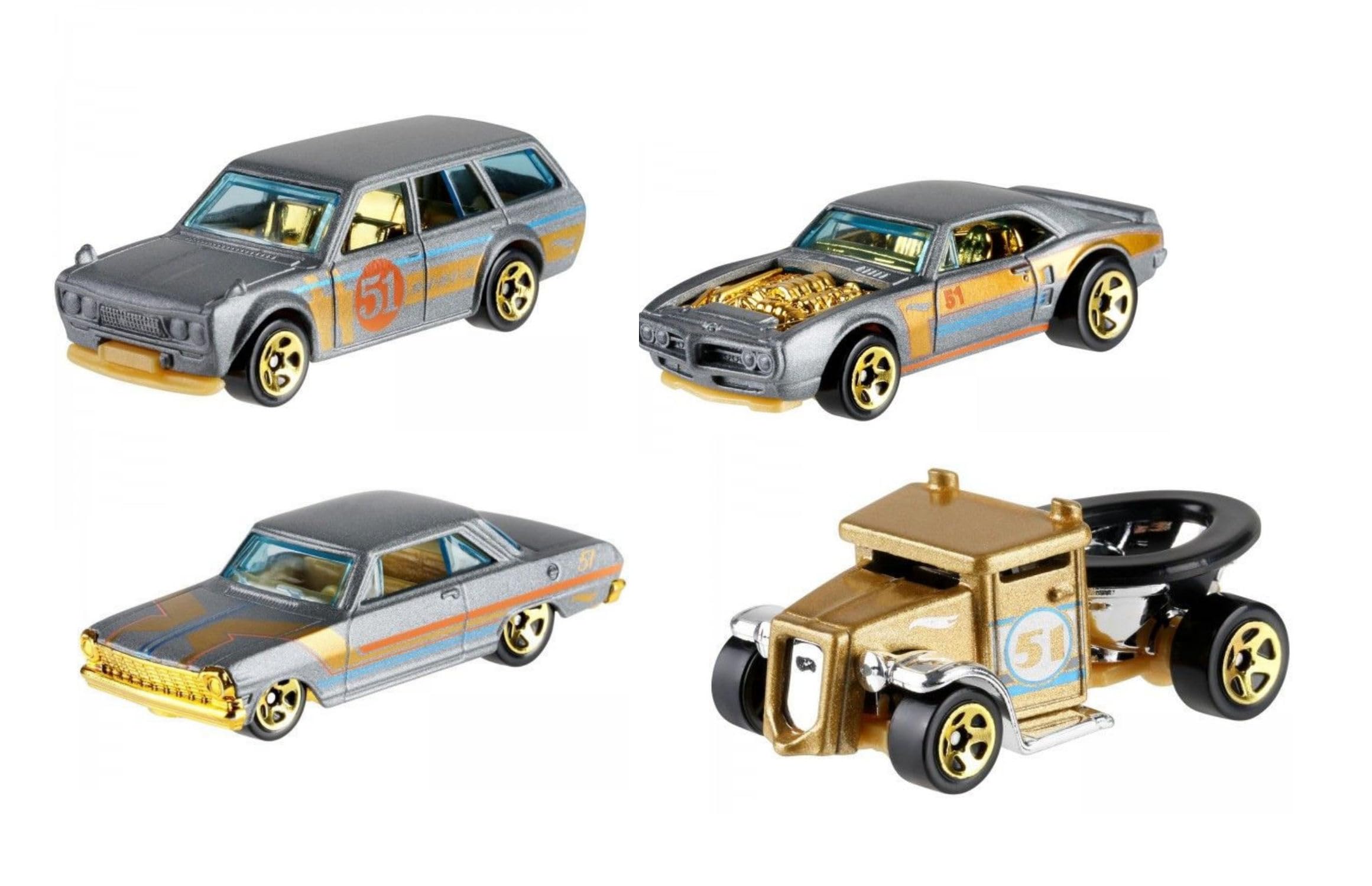 Amazon.com: Hot Wheels Mattel 51st Anniversary Satin & Chrome