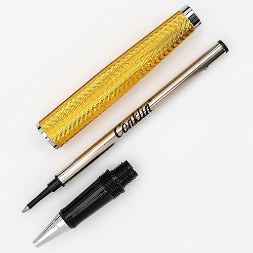 Miniatura 5 de Conklin Herringbone Signature Bolígrafo Rollerball Amarillo