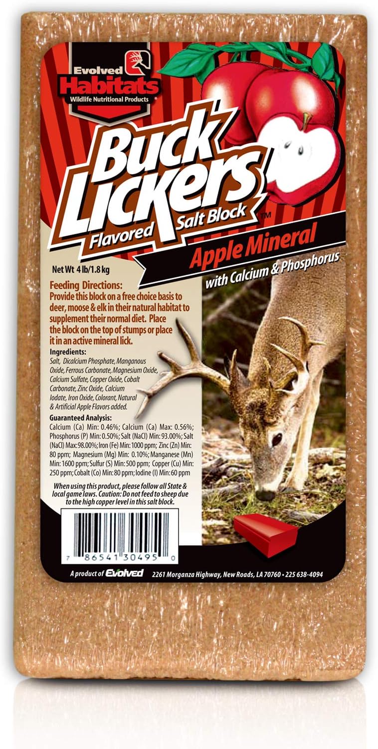 30495 Buck Licker Apple Mineral, 4-Pound Block