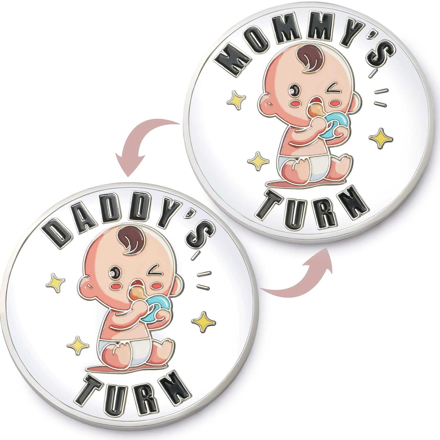Funny Baby Shower Gifts New Parents Decision Coin