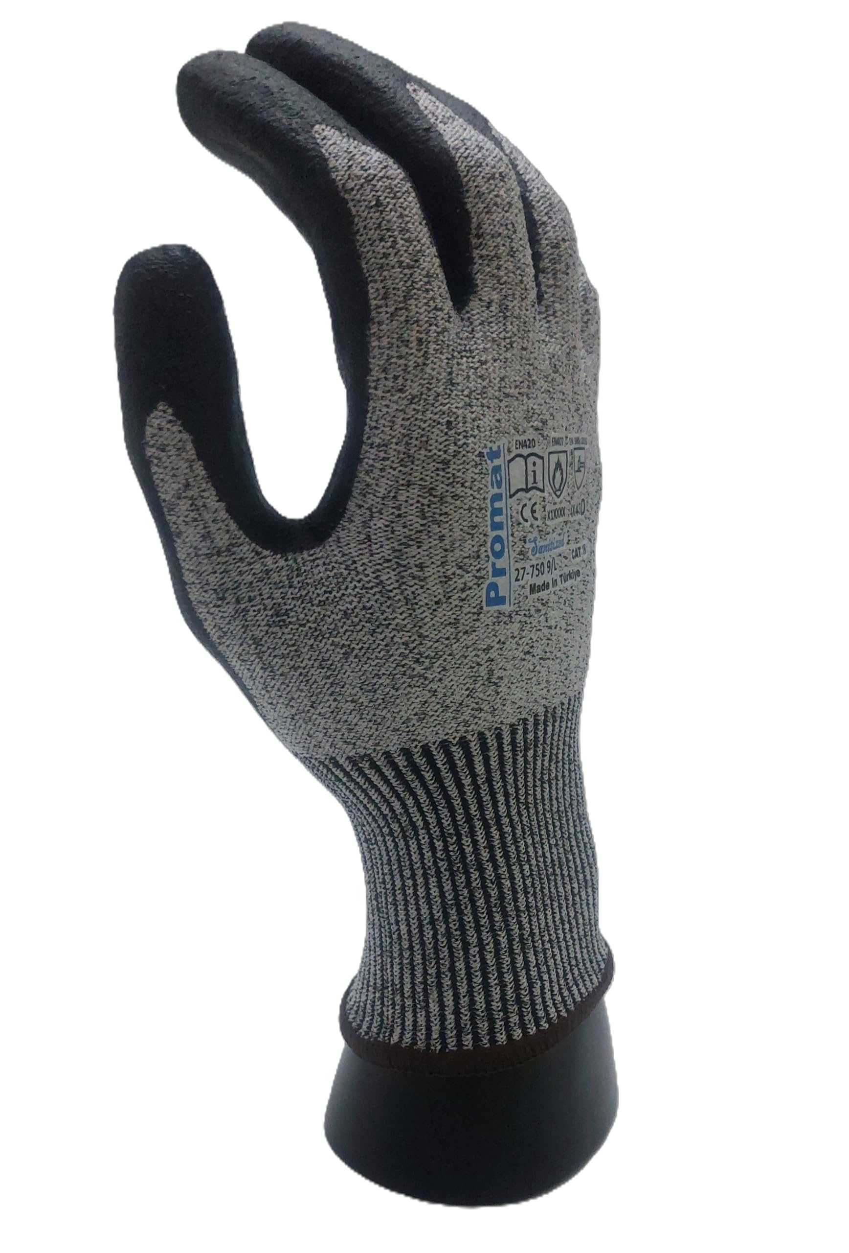 ProMat 27-750 Kesilme Dayanımlı İş Eldiveni – Hava Geçirgen, Ergonomik Tasarım, Parmak Ucu Hassasiyetli, Temas Isı Dirençli – Otomotiv ve İnşaat İçin – 8/9/10 Beden – 5 Çift (10 Beden)