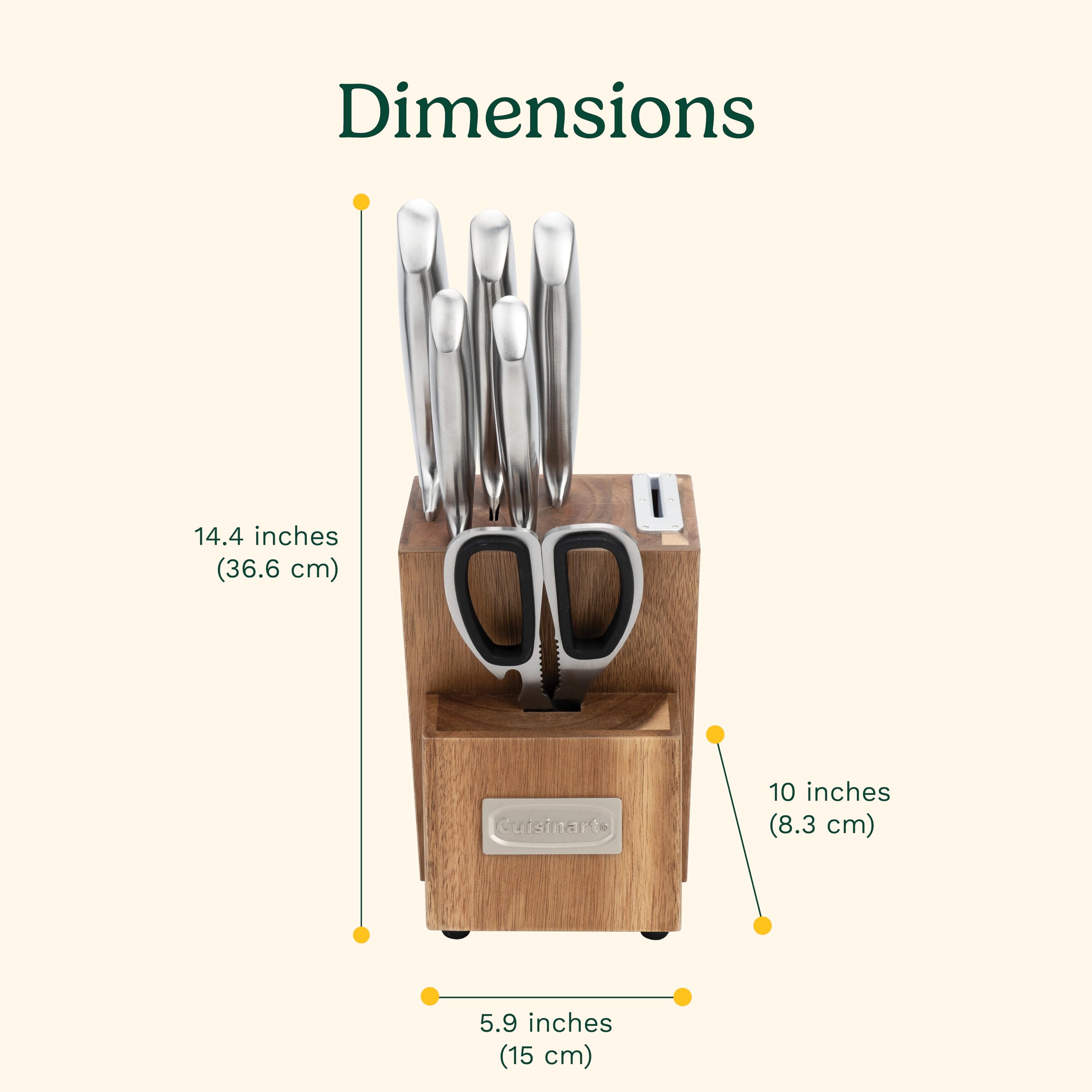 Cuisinart 7-Piece German Stainless Steel Knife Block Set with