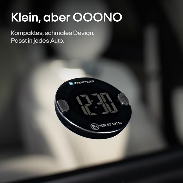 OOONO P-DISC NO4 – Elektronische Parkscheibe im kompakten Design mit automatischer Zeiteinstellung, Hochkontrast-Display & bis zu 3 Jahren Batterielaufzeit (Schwarz) - 4