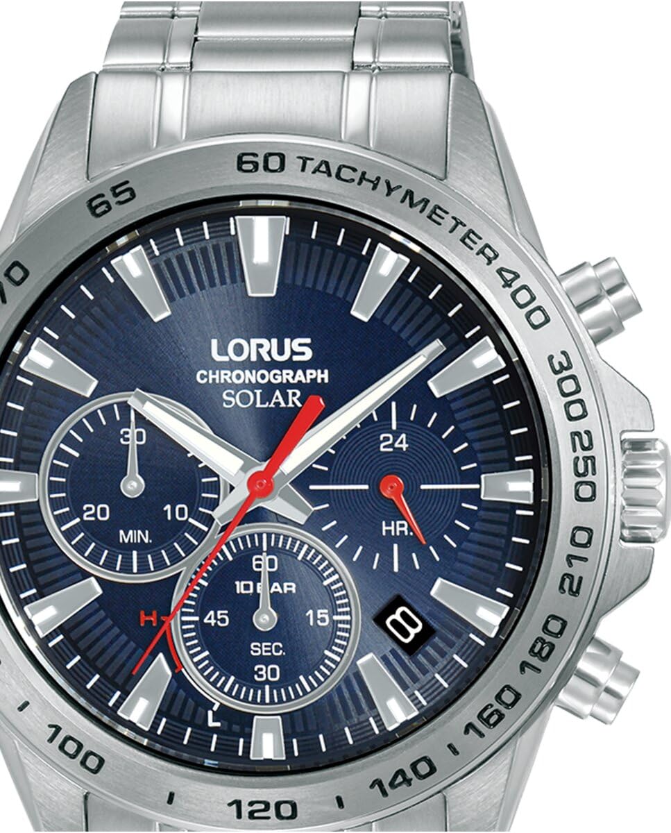 Lorus Herren Analog Quarz Uhr mit Edelstahl Armband,Silber