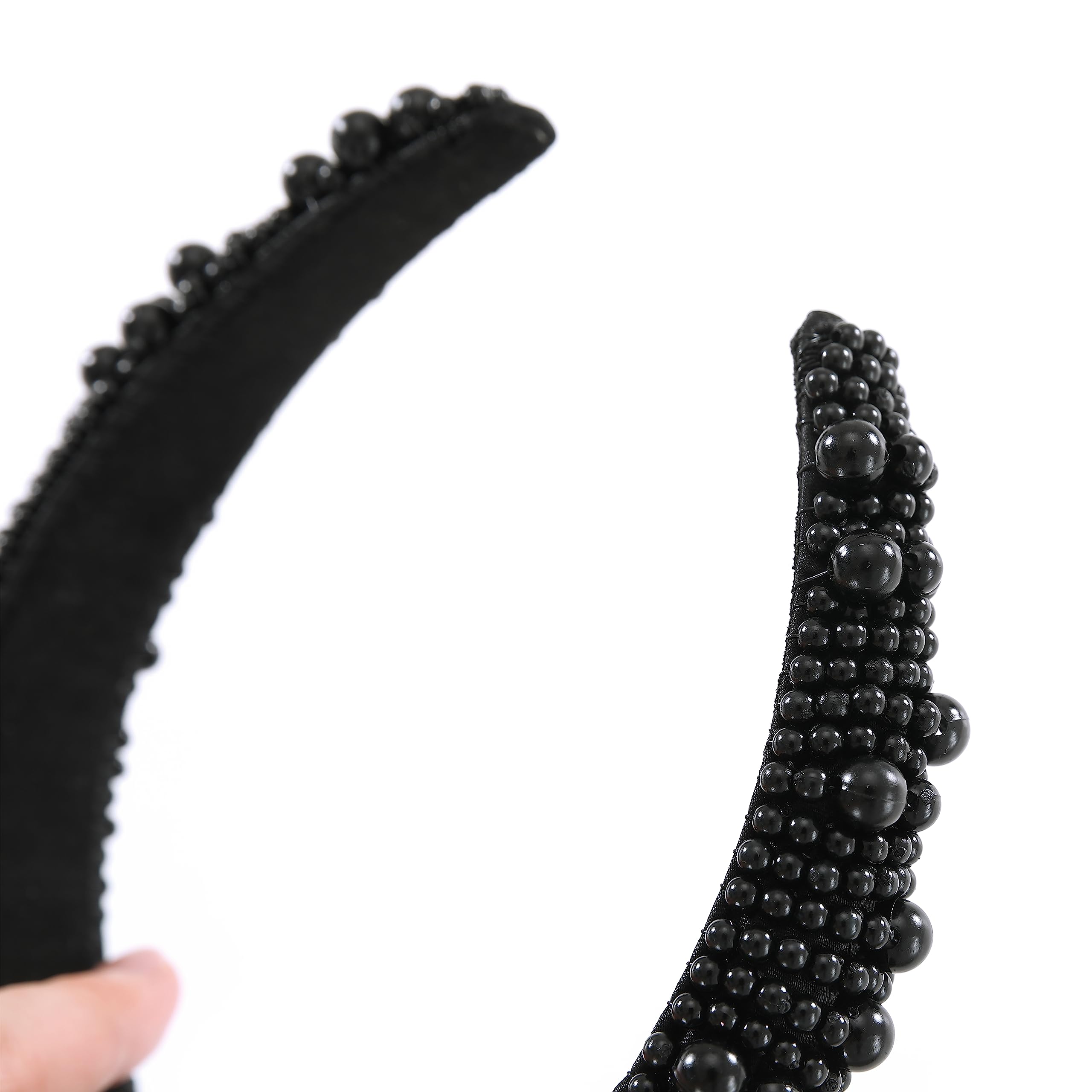 Diademas De Perlas Negras Para Mujeres Y Niñas, Lindas Diadema De