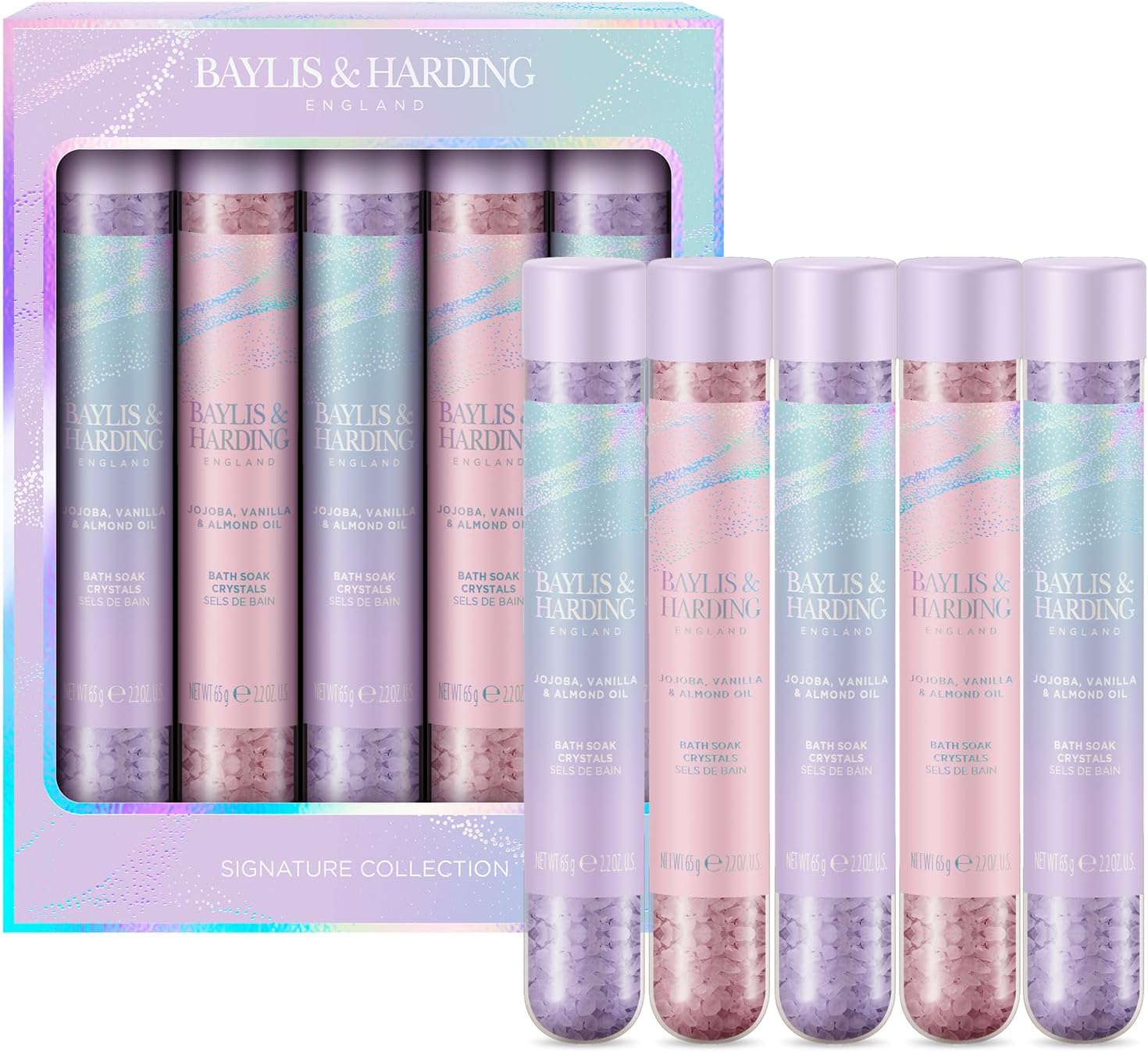 Baylis & Harding Jojoba, Vanilla & Almond Oil Dreamy Bath Salts Gift Set - Vegan Friendly (Pack of 1)