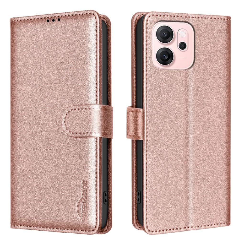 Étui Oppo A6X 4G 5G or protection antichoc housse flip souple - 7