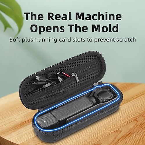 Miniatura 5 de BRDRC Kit de 3 accesorios Osmo Pocket 2 en 1, estuche de transporte de escritorio para DJI Osmo Pocket 3 Creator Combo, bolsa de almacenamiento duro