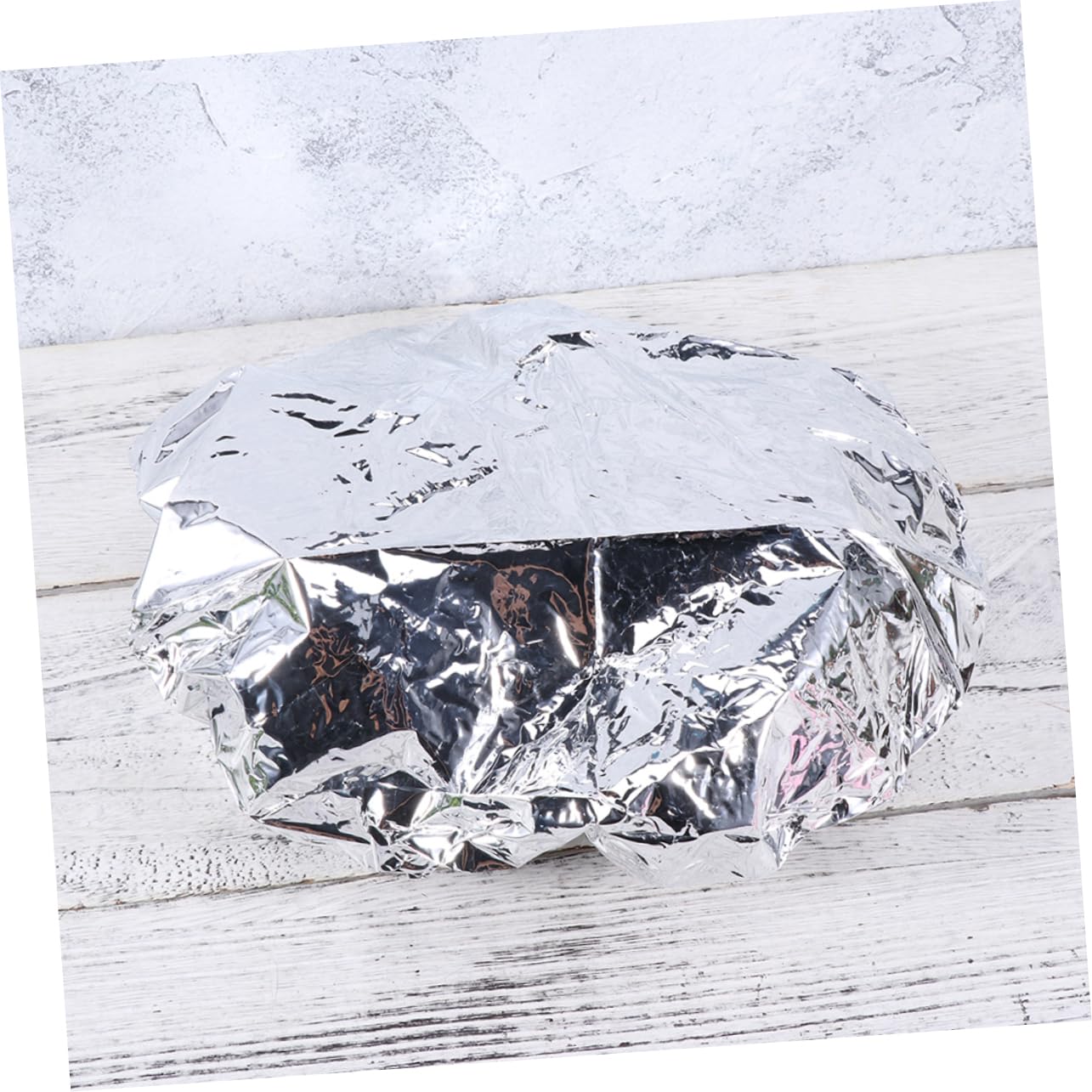 CALLARON Aluminum Foil Hair Cap 10pcs Heat Insulation Hairdressing Caps for Home Salon Elastic Thermal Protection