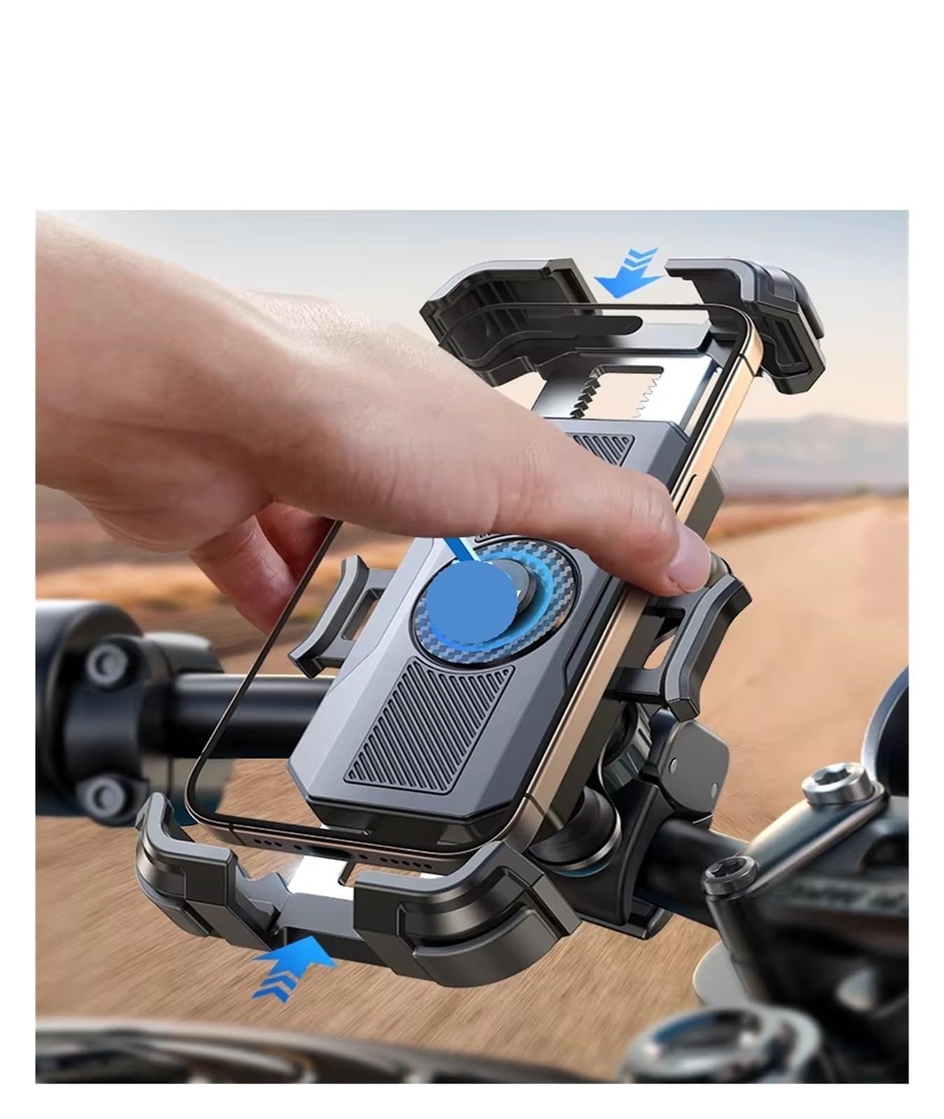 Staffa Navigazione GPS Supporto Per Telefono Da Moto Antivibrazione Per Manubrio Bici IPhone Telefoni 4,7-7" Supporto Gps Moto