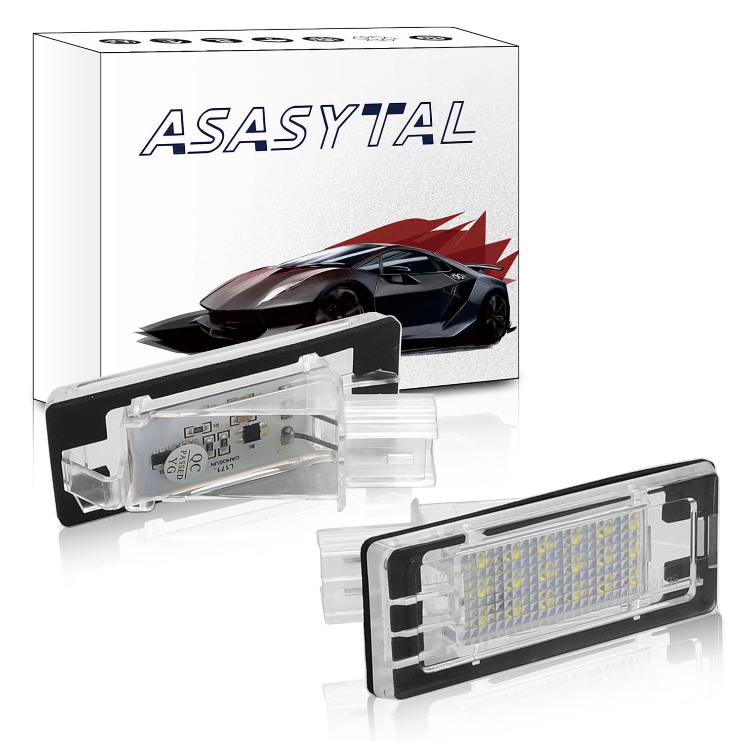 Luces LED de Matrícula, Sin Error OBD, Bombillas SMD 6000K Blanco Frío, Luz Trasera Compatible con Renault Espace IV Espace Fluence Scenic Duster etc., Lodgy, 2 Unidades