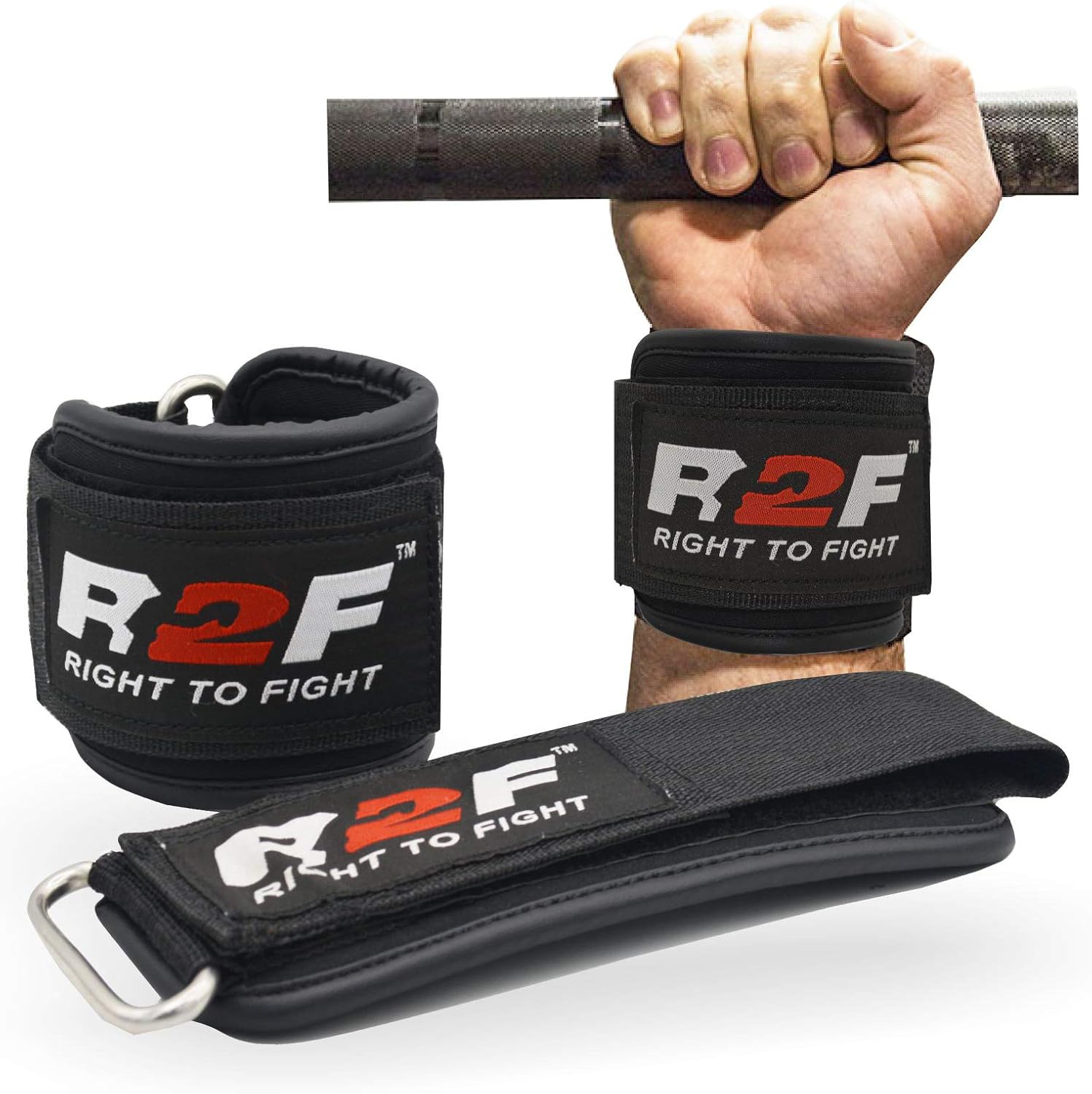 R2F Weightlifting Wrist Wraps Heavy Duty Professional Weight Lifting