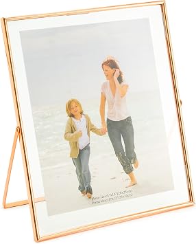 Calculs Rose Gold Floating Frame Vertical Shelf Picture Frame Tabletop Rose Gold Sign Photobooth Place Card/Menu Holder for Wedding, Party, Ceremony or Home Decor
