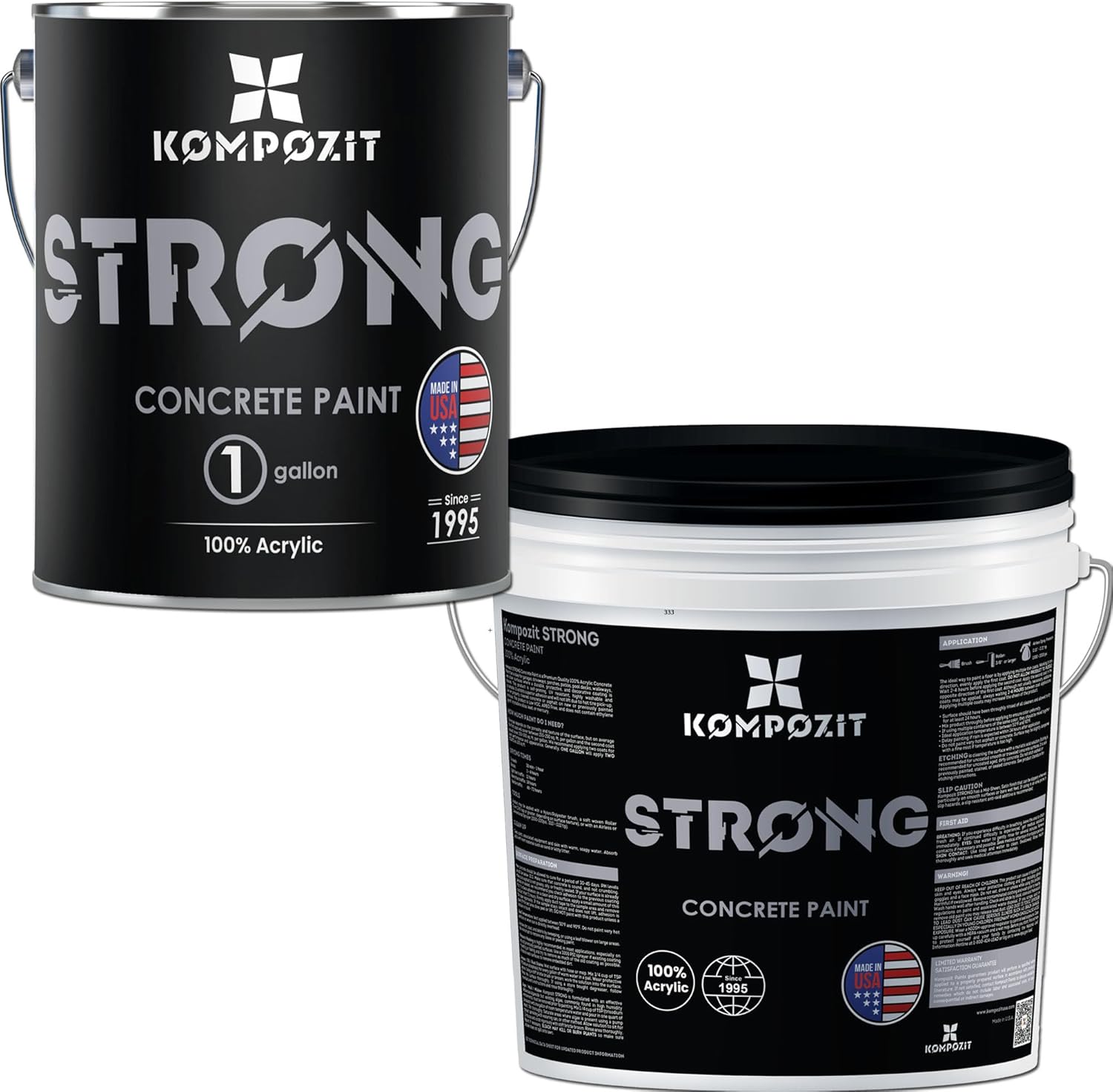 Dove Gray Concrete Floor Paint Bundle – 1 Gallon + 3.5 Gallon, Satin Finish, 20% Savings