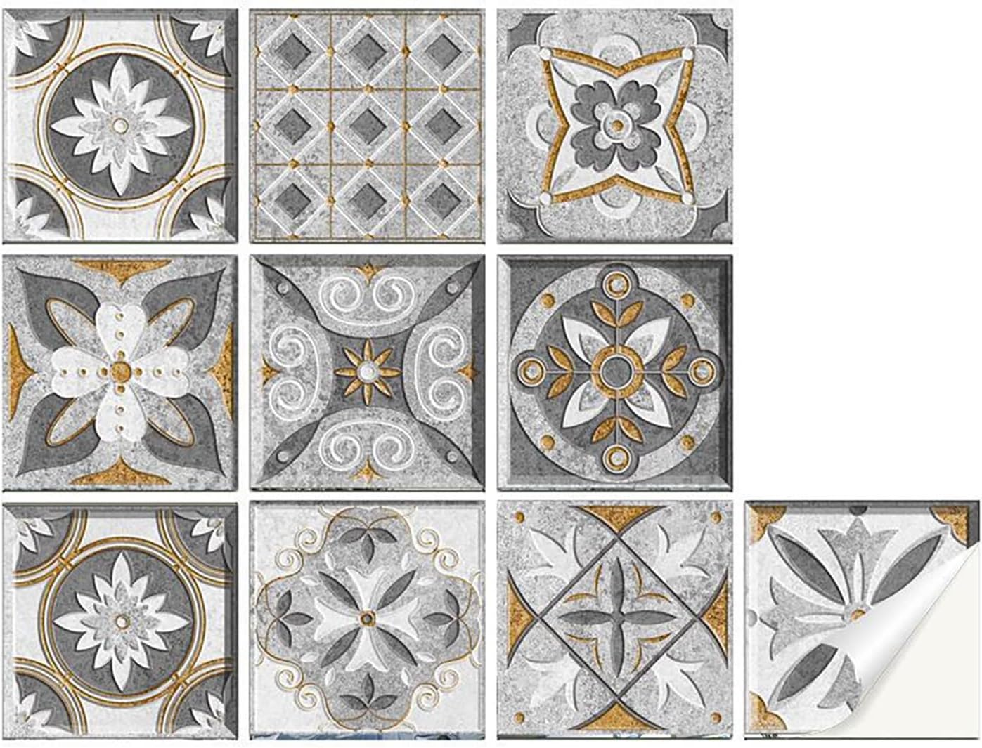 FRAKYEN 10 Sheet SelfAdhesive Tile Wall Subway Tile Stick