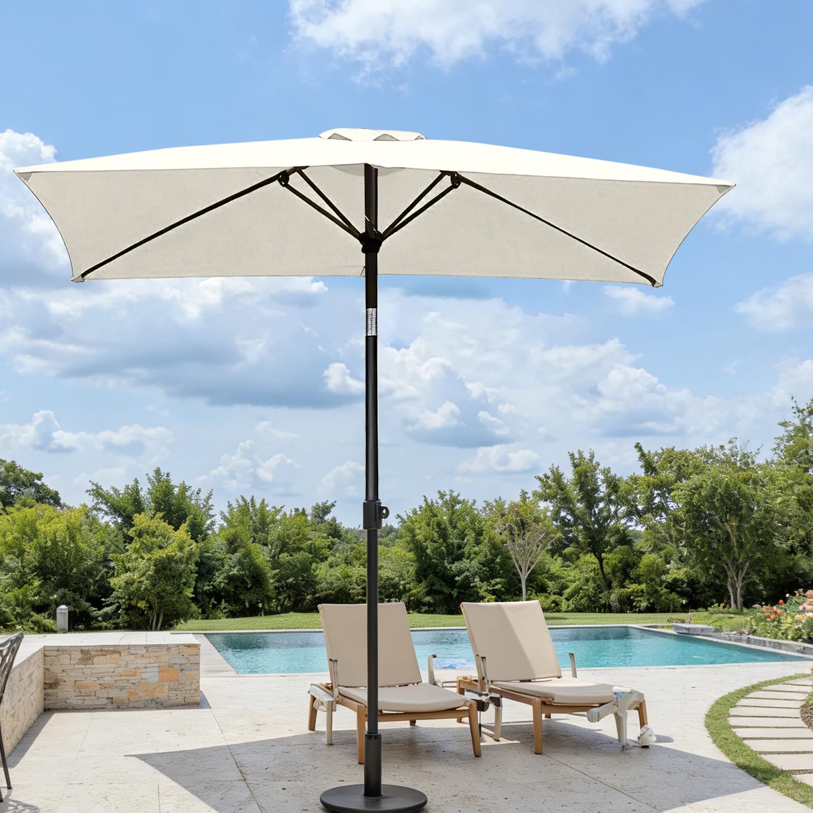 Toile de Rechange pour Parasol, Housse de rechange pour parasol pour jardin