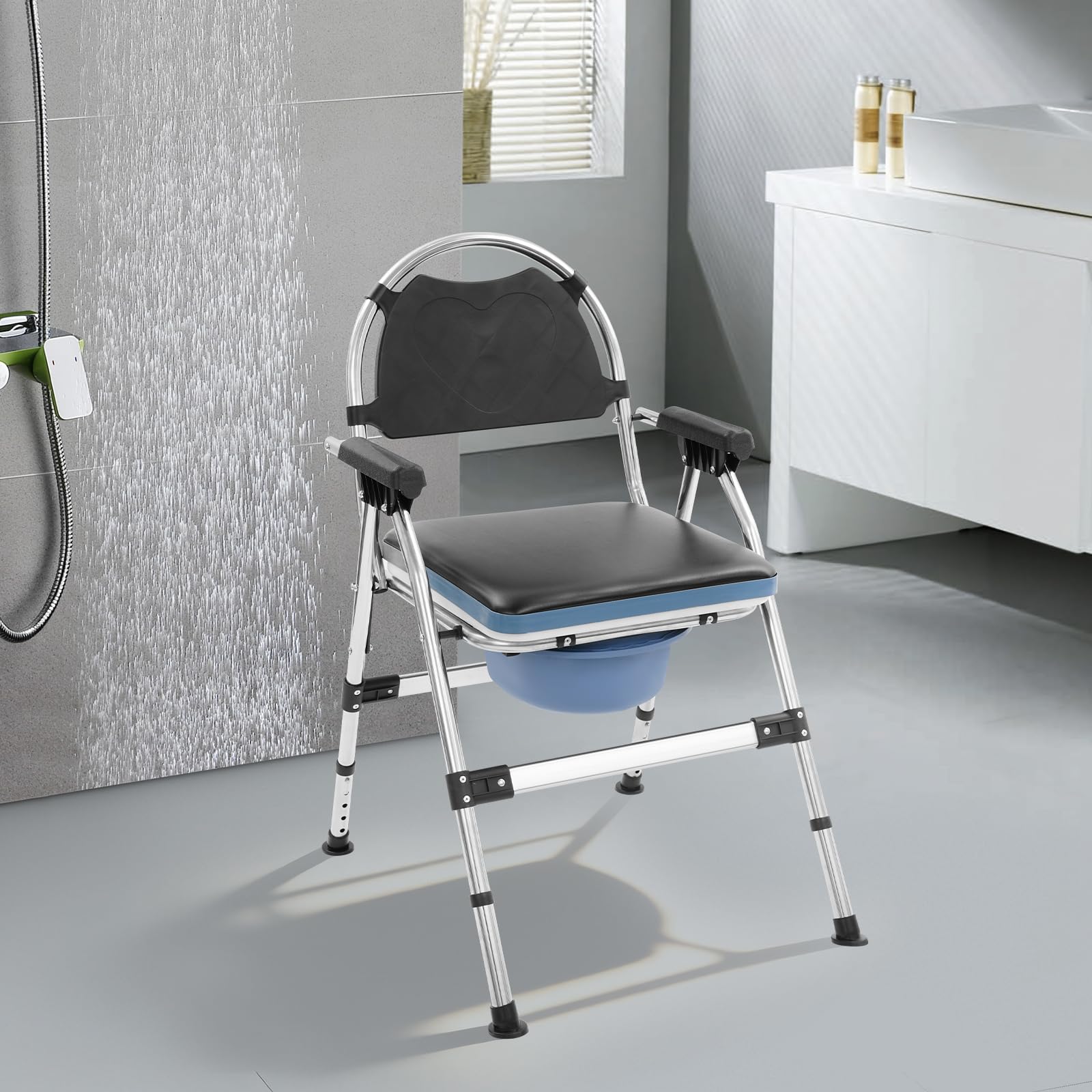 Sedia WC per anziani, fino a 150 kg