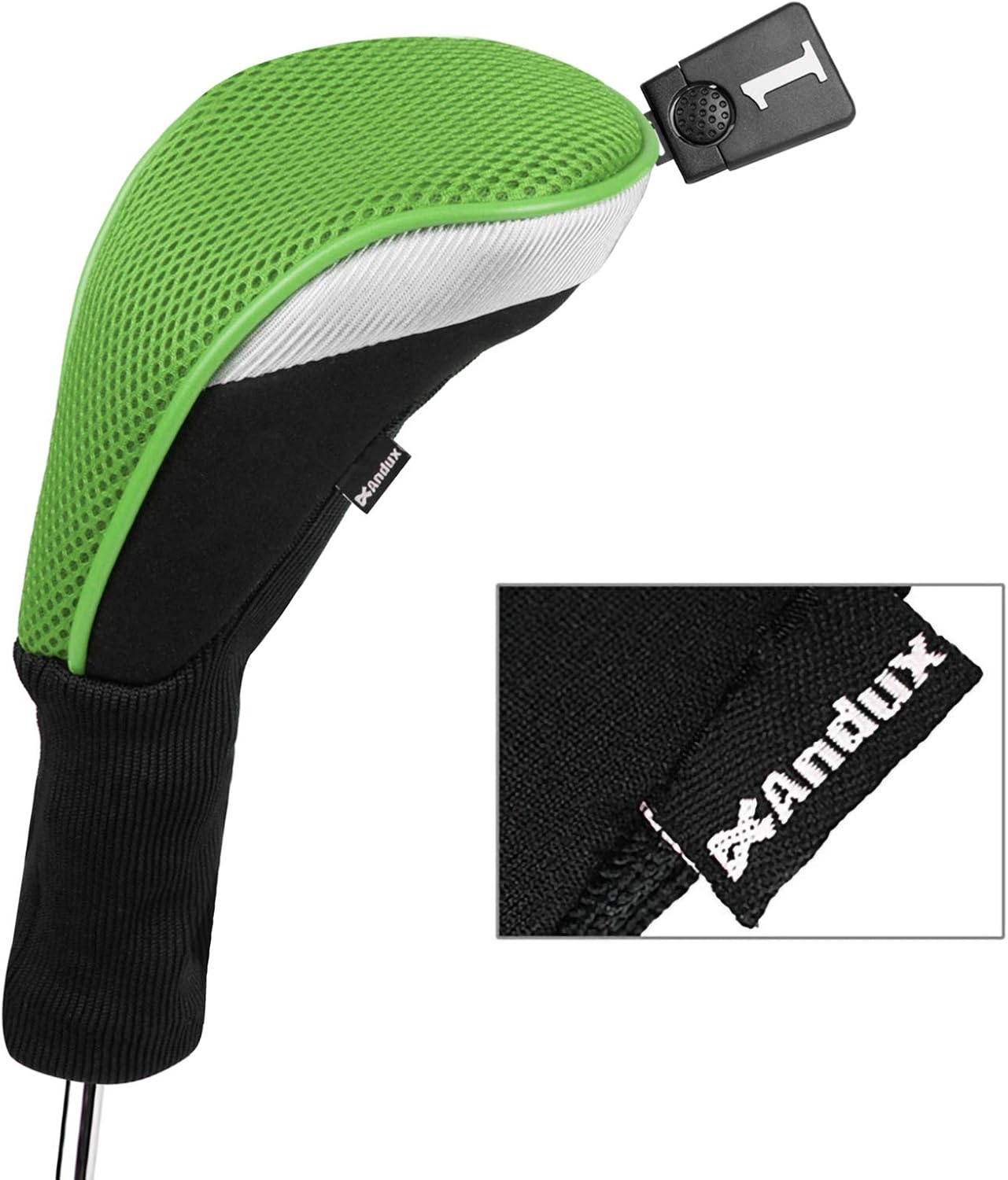 Andux Golf Club Wood Head Covers 460CC Driver Covers Long Neck