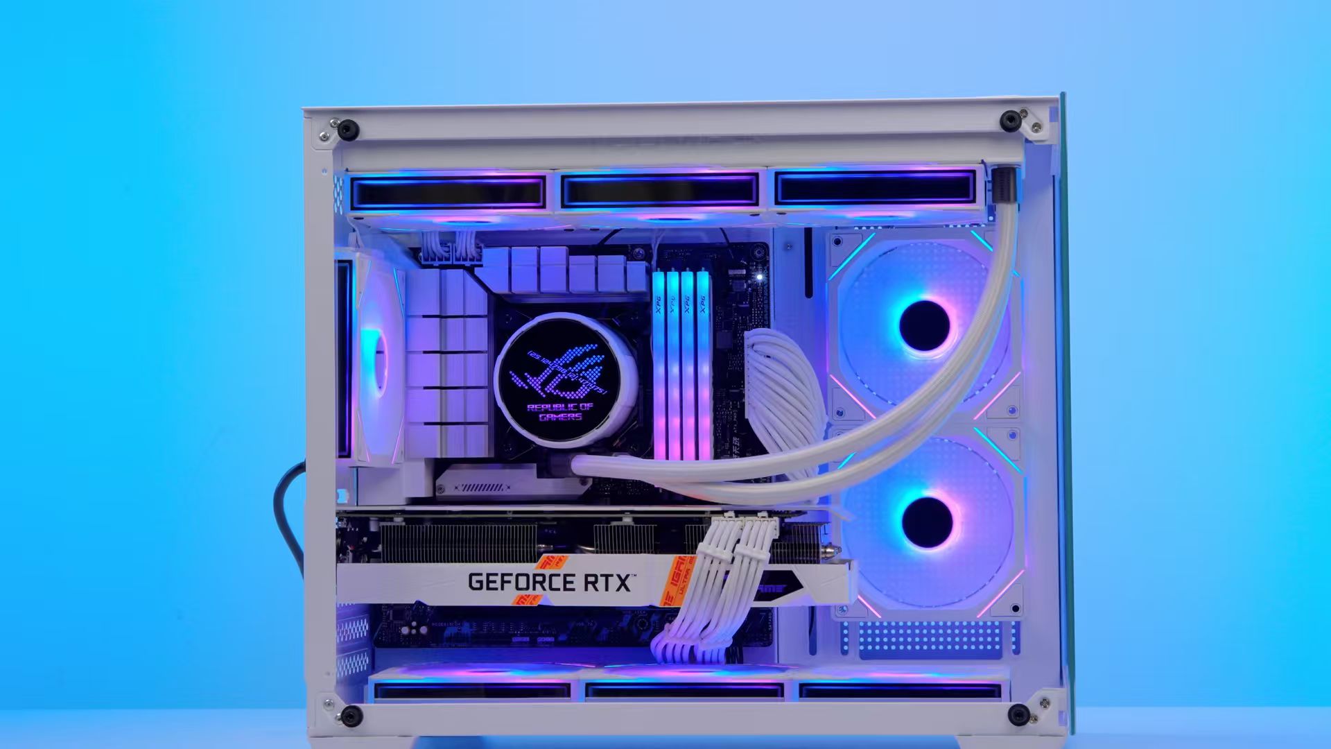 Image of Interstellar V1 120mm Case Fan, Infinity Mirror Module Daisy-Chain 5V ARGB PWM PC Fan Triple Pack Suitable for Computer Case & CPU Cooling(White-3 Pack)