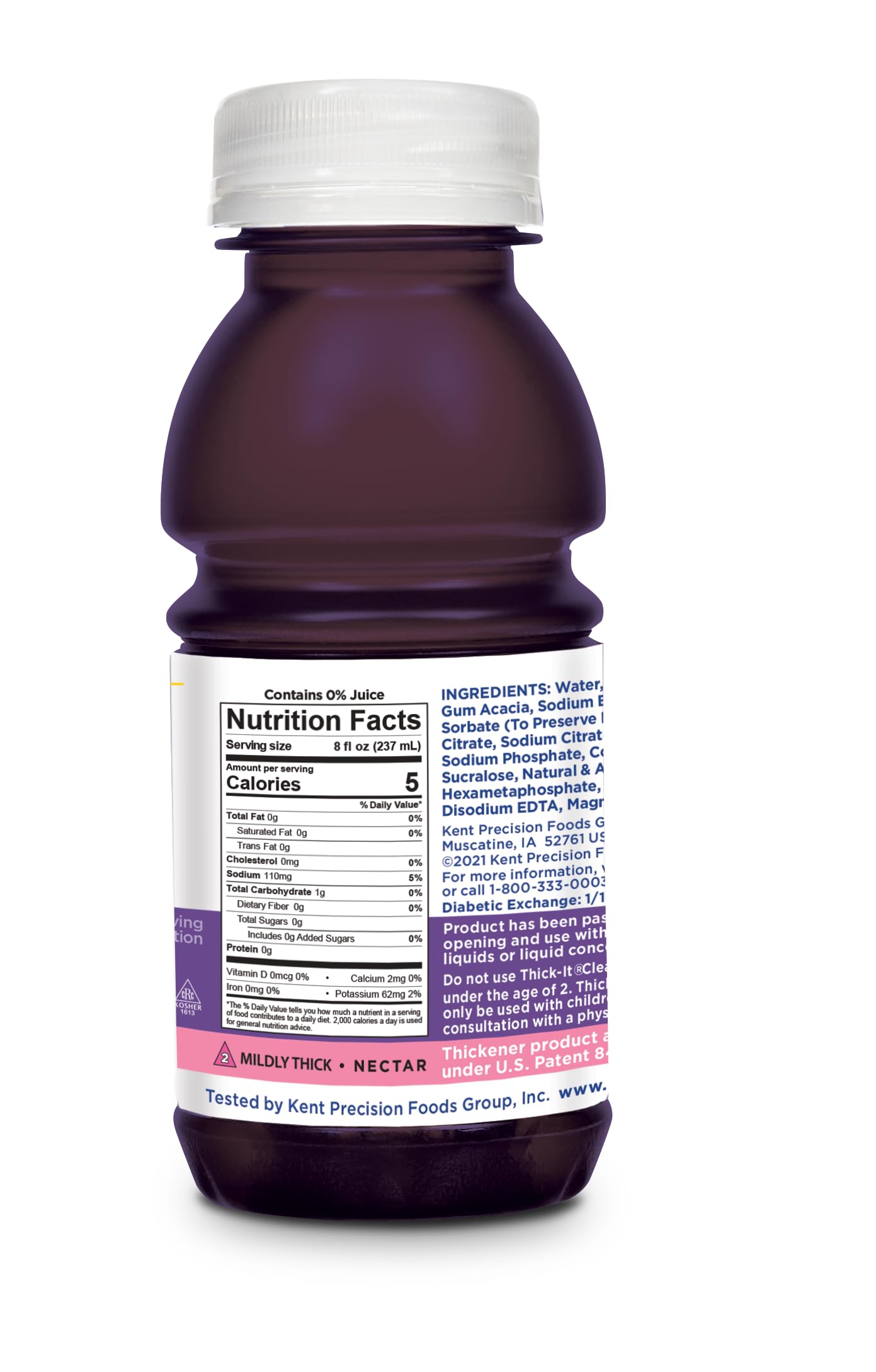 Thick-It Clear Advantage Mildy Thick Grape Drink Plus Electrolytes, Nectar Consistency, Swallowing Aid, Hydration on the Go, Convenient & Ready-to-Use, No Mixing Needed, 8 oz Bottle (24 Pack)
