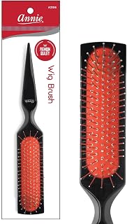 Annie Premium Wire Wig Brush - Metal Bristle Detangler for Textured Curls, Waves & All Wig Types (Black)