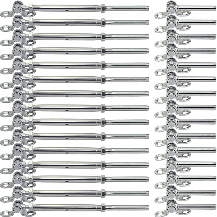 Buy Sowtowe 3/16 Cable Railing Hardware, Steel Cable Railing Kit, for