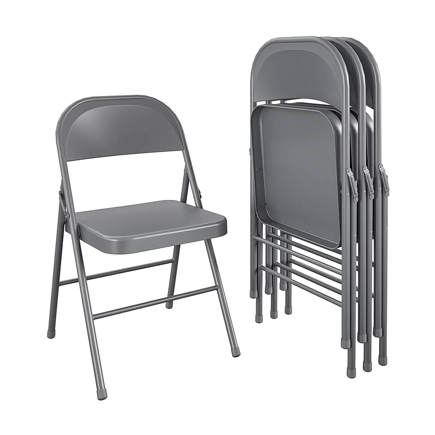 Amazon.com: All-Steel Metal Folding Chair, Double Braced