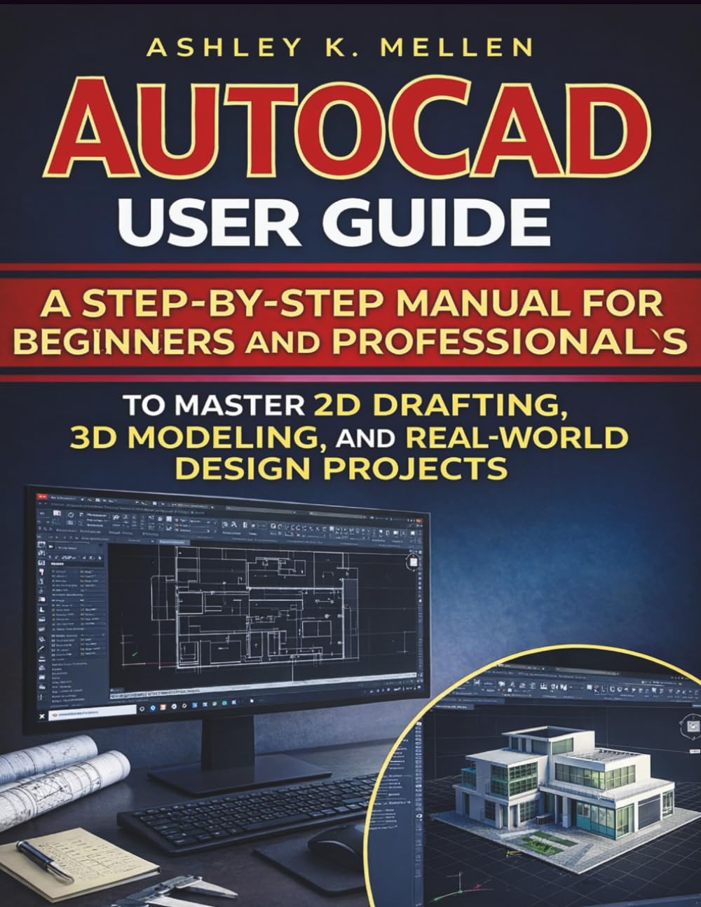 AutoCAD User Guide: A Step-by-Step Manual for Beginners and Professionals to Master 2D Drafting, 3D Modeling, and Real-World Design Projects