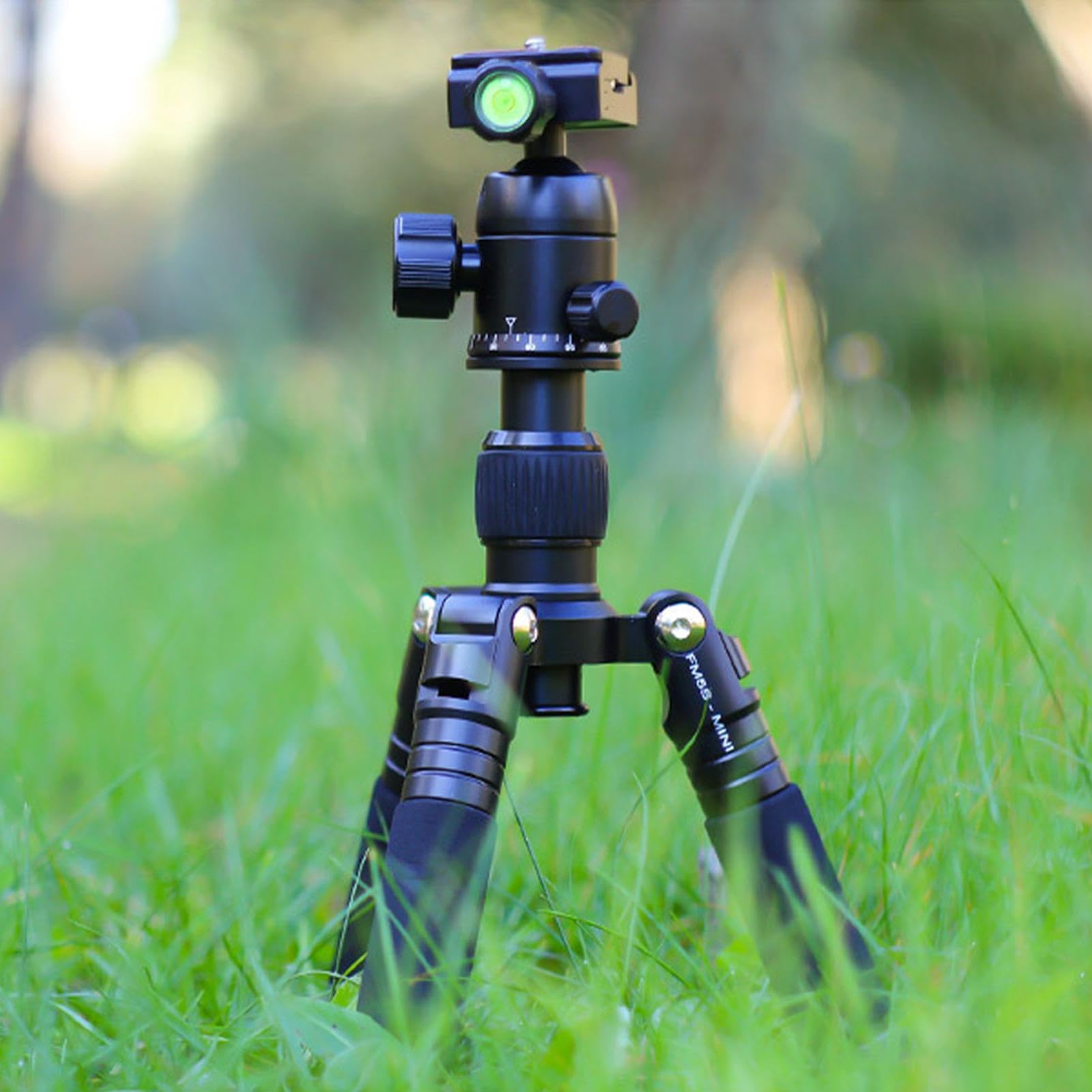 Treppiede da tavolo portatile – compatta in alluminio leggero | supporto regolabile per mini telefono, supporto stabile per fotocamera SLR per selfie e video Vlog, treppiede da tavolo per