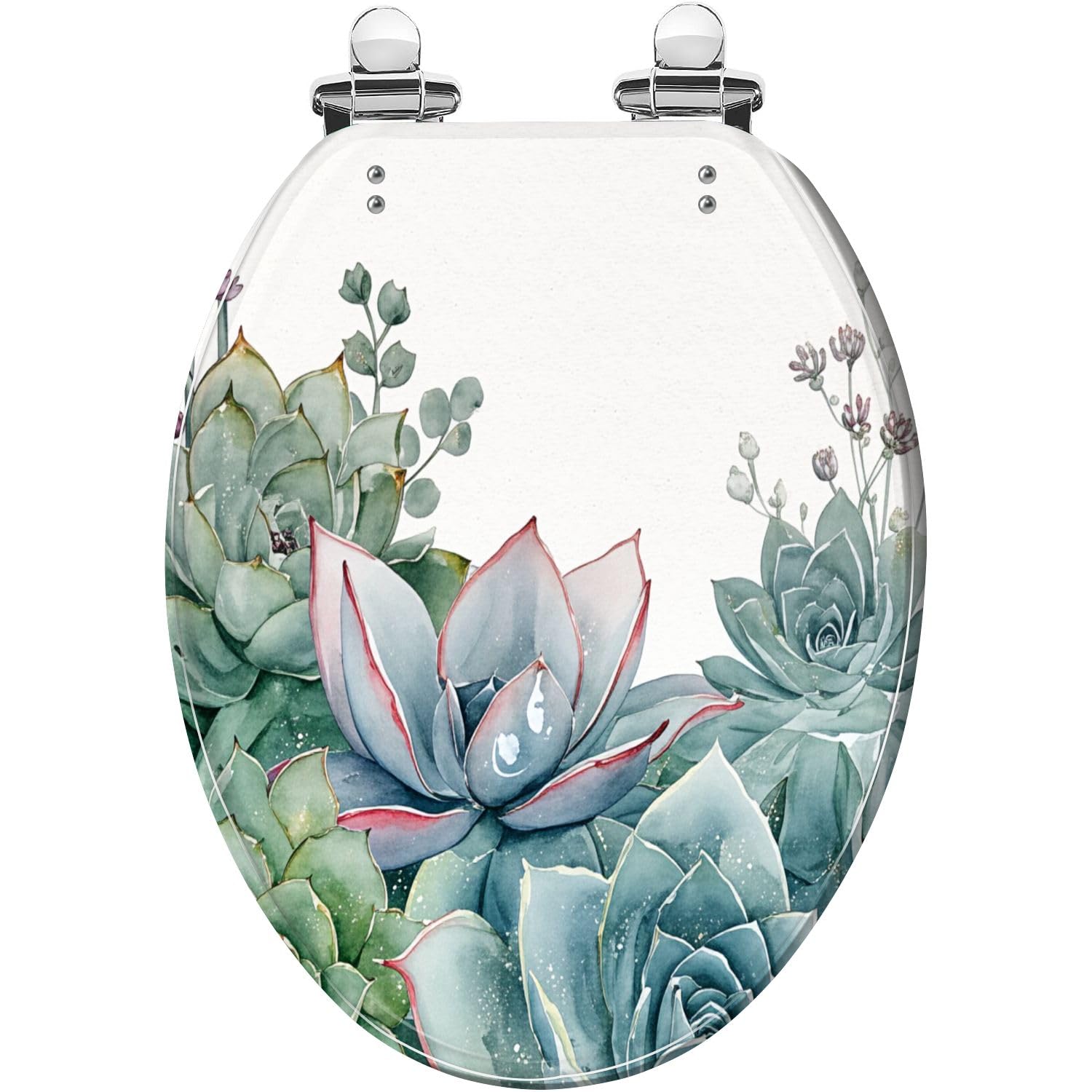 Asiento de inodoro alargado de resina para baño