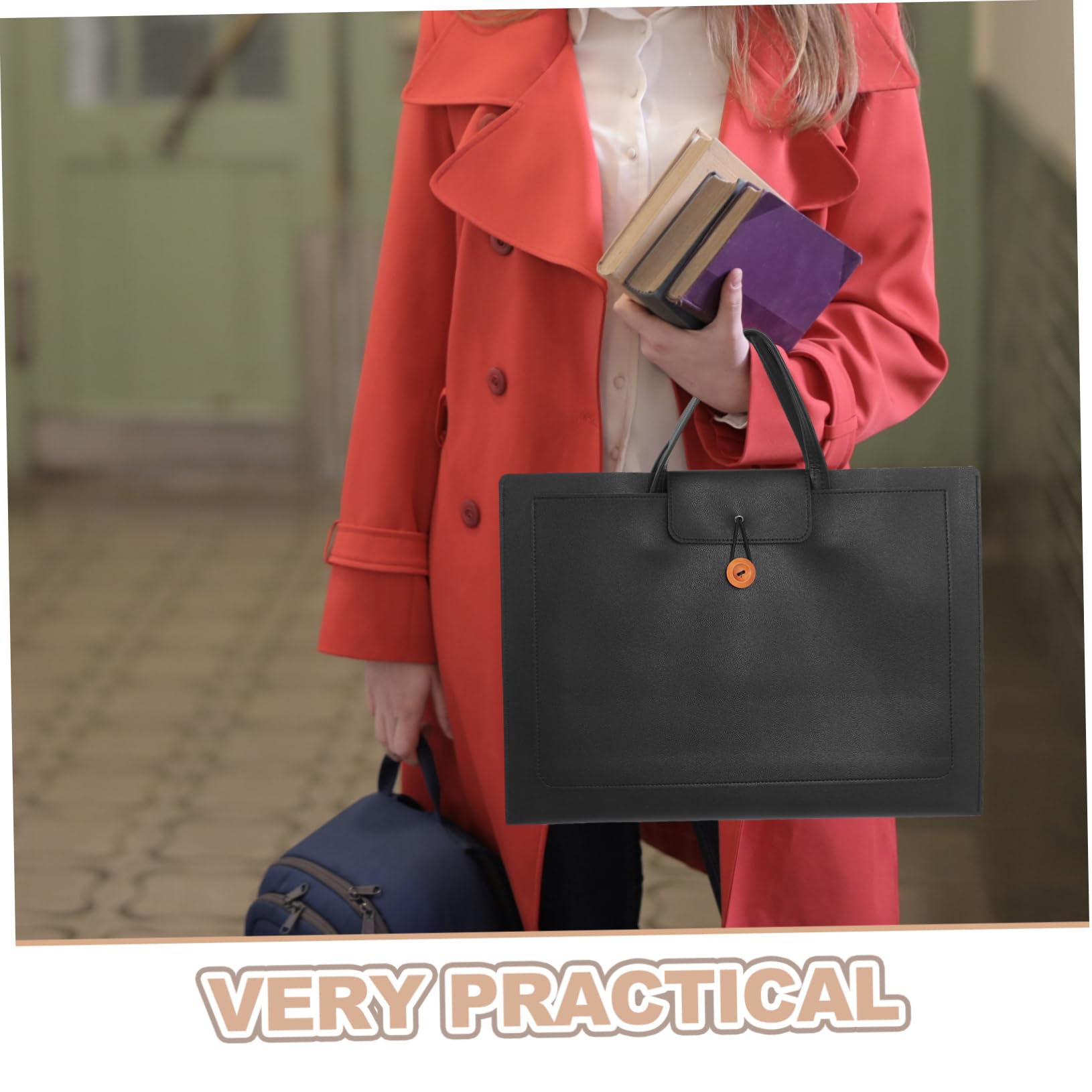 Borsa da Lavoro per Laptop da Borsa per Tablet in Pelle Pu Organizzazione Efficiente Trasporto Confortevole Look Professionale Elegante per Viaggi Universitari e Lavoro
