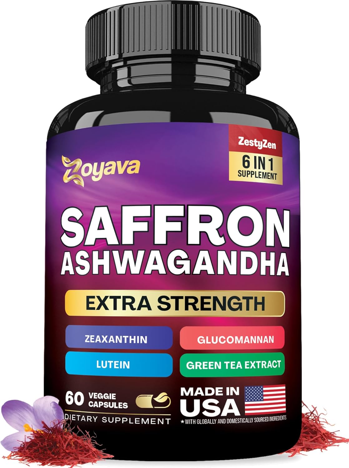 Zoyava Saffron Supplements 1000mg 1000mg