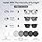 Cyxus Foldable Photochromic Blue Light Glasses for Men Women Black Screen Computer Gaming Glasses UV Blocking Filter Eyeglasses Square Frame Interchangeable Crystal Lens