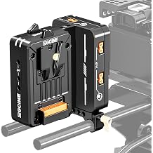 VM-HS2 Dual-Side V Mount Battery Plate,Hot-Swap V Lock Power Supply Splitter Support USB-C PD,2 BP Ports,4 D-TAP Ports,2 LEMO Ports Output for Camera/Camcorder/Gimbal/Filmmaker/Live/Studio