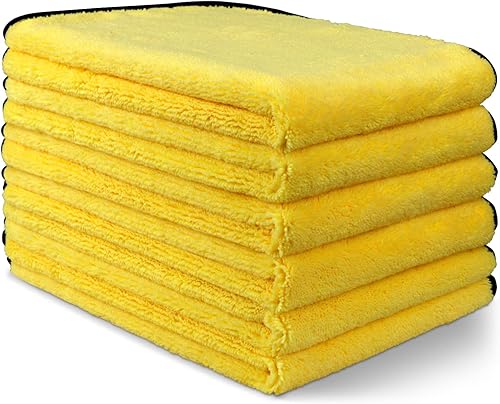 HOMEXCEL Toallas de microfibra para automóvil paño de limpieza de alta calidad sin pelusas sin arañazos fuerte absorción de agua toalla de secado de