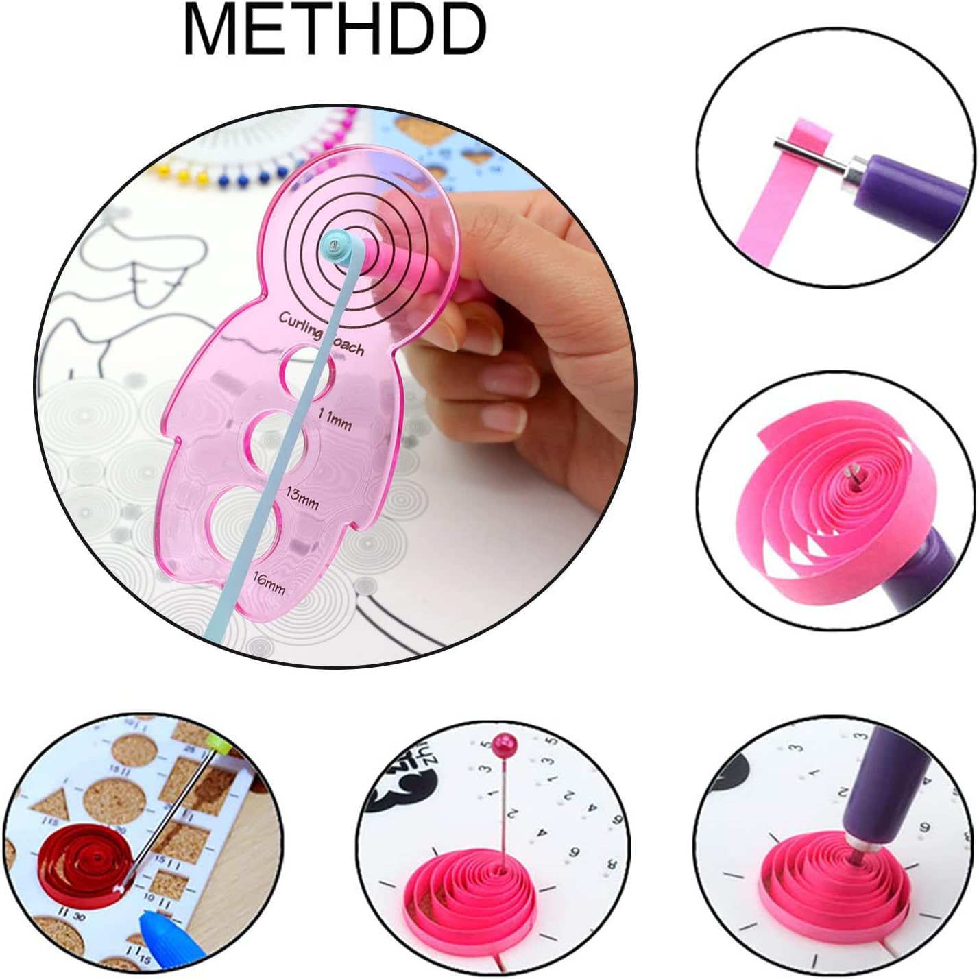 Paper Quilling Tools, 12 Pack Assorted Sizes Rolling Curling Quilling Needle Pen for Art Craft DIY Paper Cardmaking Project
