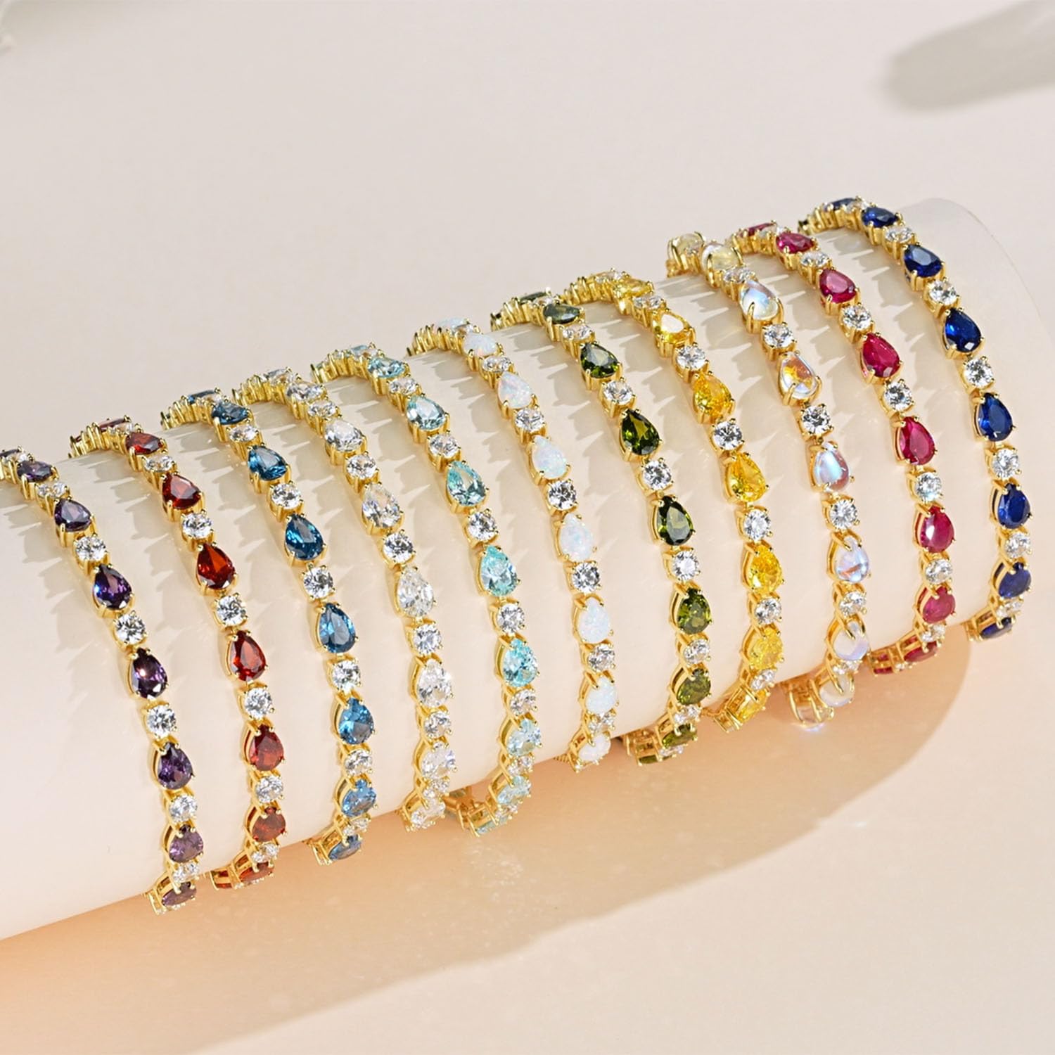 FANCIME Bolo Tennis Armbänder für Damen mit künstliche Geburtsstein