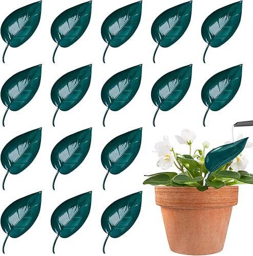 Guiqulai 16 dispositivos de embudo de riego de plantas, riego de plantas de interior, inserto de maceta de hojas, dispositivo de riego por goteo,