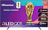 Hisense 98' Class QD5 Series (98QD5QG, 2025 Model) Best Value QLED 4K UHD Smart Google TV, Native144Hz, Motion Rate 480, Dolby Vision Atmos, HDR 10+, AMD FreeSync Premium, MEMC, VRR, ALLM