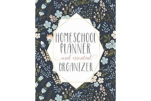 Mega Homeschool Planner and Organizer 'Navy Blossom'