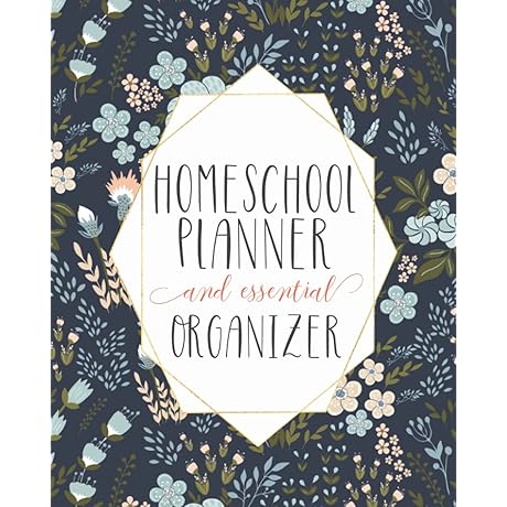 Mega Homeschool Planner and Organizer 'Navy Blossom'