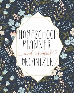 Mega Homeschool Planner and Organizer 'Navy Blossom': Fully Customizable Planner, Organizer Record Keeper for Homeschool Families big or Small - Track ... journal your best memories for the year.