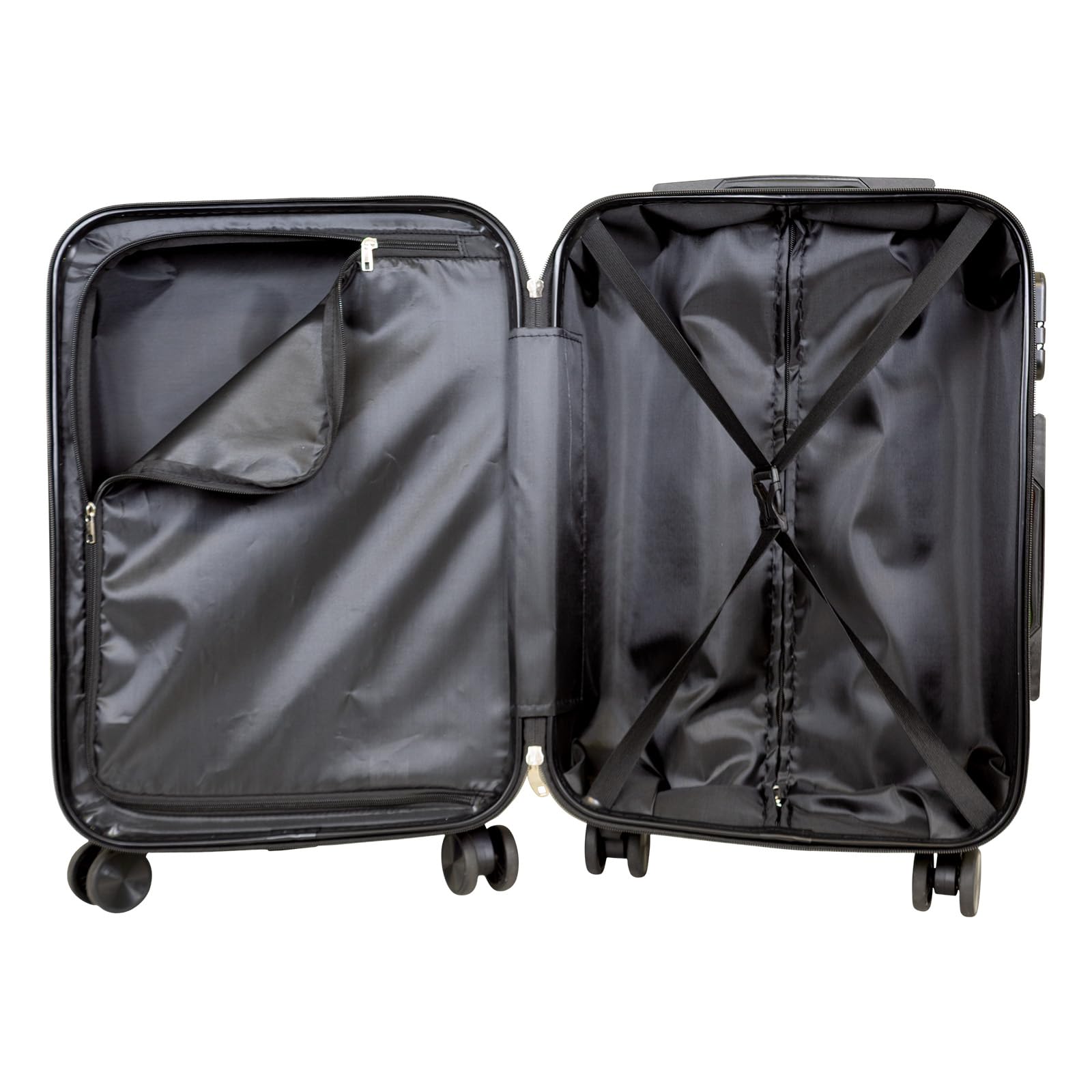 Monopol Reisekoffer und Kofferset 3tlg Hartschale Sierra Trolley (türkis-orange, Koffer - Größe M)