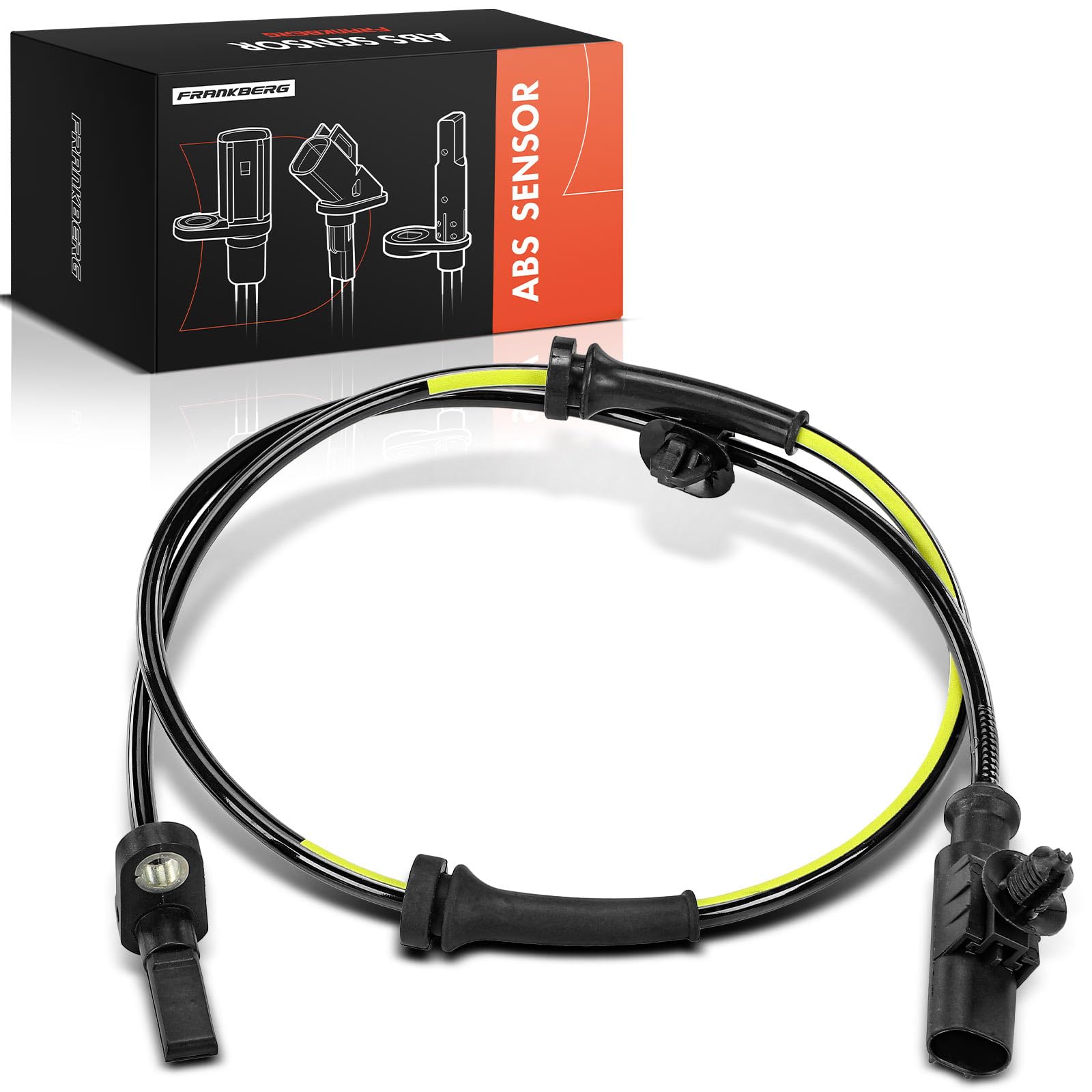 Frankberg 1x Capteur ABS Avant 2-Pôles Compatible avec Aygo B1 Aygo B4 C1 PM PN 107 PM PN Aygo Camionnette/Hayon B1 Remplacer# 895420H030,B001009080
