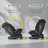Reecle I-Size Siège auto bébé 360 Pivotant Avec Isofix, 40-150 cm, 0-12 ans - 4