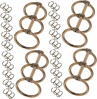 Ciieeo 24 Peças De Metal Fivela De Scrapbook Fichário Fichário Notecards Papelaria Folhas Soltas Anéis De Papel Metal Anéis De Papel Solto Fichário Anéis De Livro De 1 Polegada Fichário