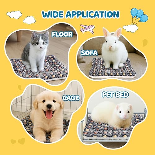 Miniatura 24 de Paquete de 2 camas de conejo, ropa de cama de 10 x 13 pulgadas, lavable y mejorado de grosor (rosa, M)