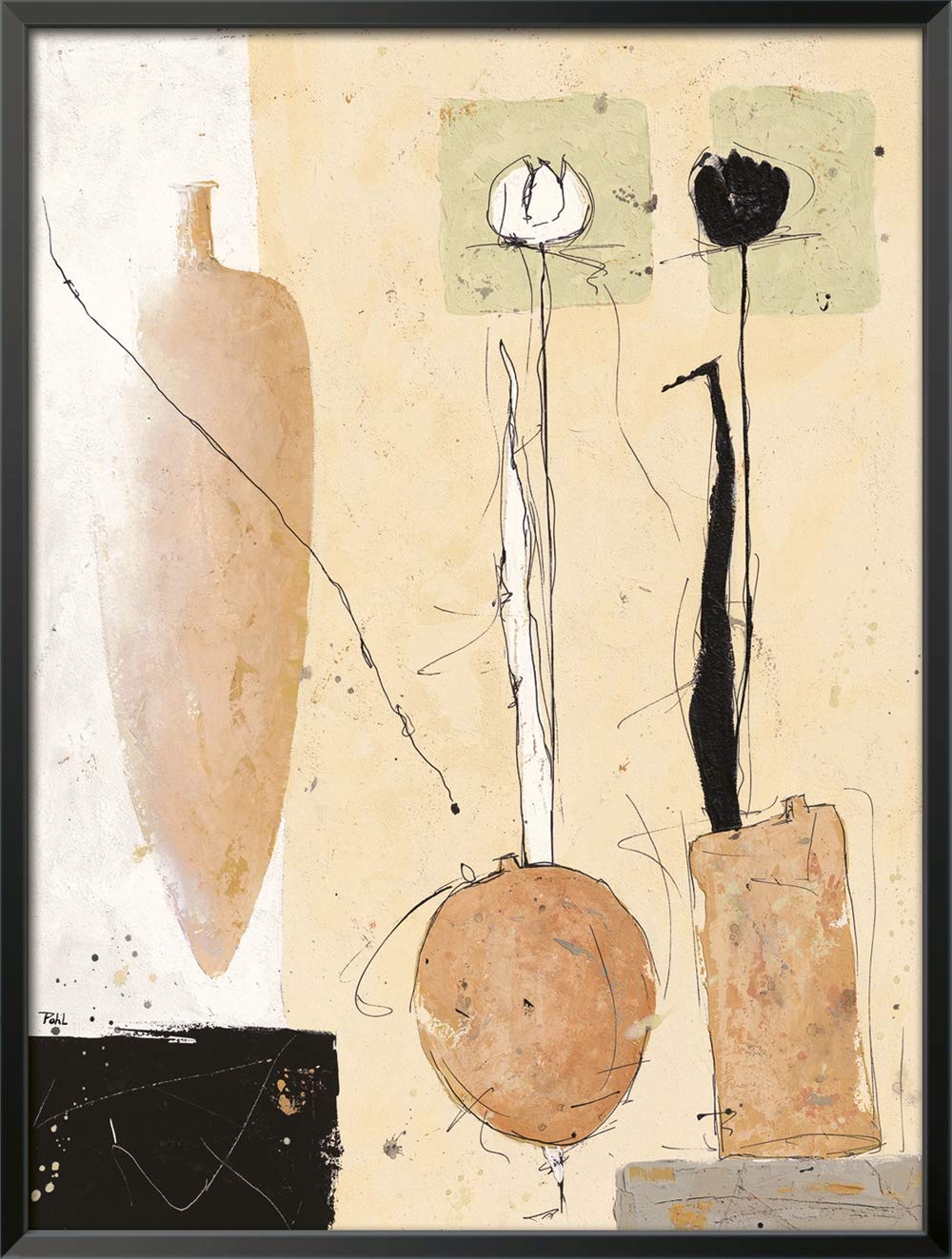 International Graphics - Framed art print - Ronald, Pohl - ''Multiple Schwebung VI''- 31 x 41 cm - Frame Color: Black - Series ATHOS