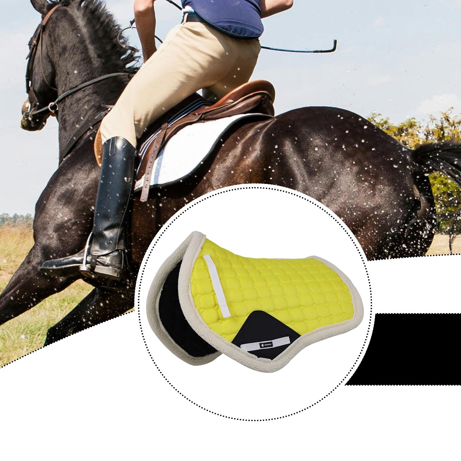 Manta para Silla de Montar de Caballo, Accesorio Deportivo Que Absorbe El Sudor, Ligera Y Acolchada.